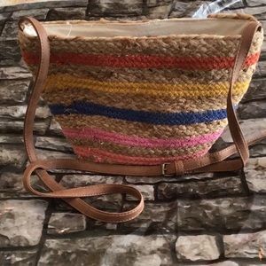 NWOT Sonoma Jute Woven Handbag.